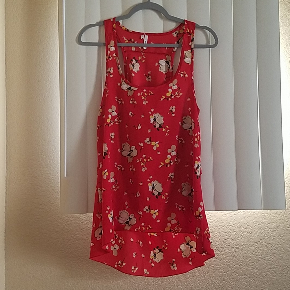 Maurices Studio Y Floral Chiffon Blouse Tank
